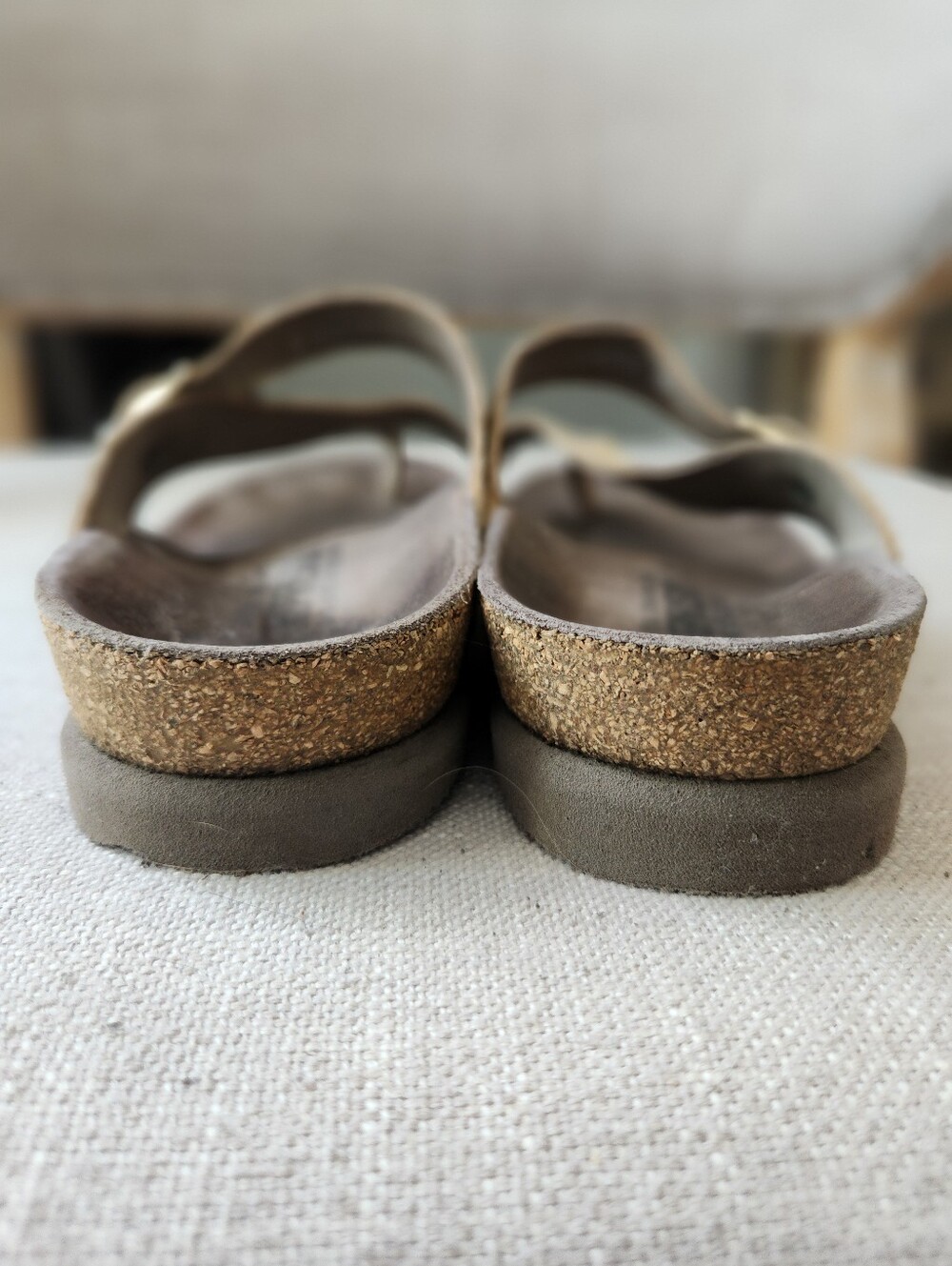 Mephisto Leather Gold Snake Slide Sandal "Helen" 38 7.5-8 Birkenstock Style - Picture 7 of 12
